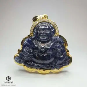 Mặt Dây Chuyền Phật Di Lặc Đá Quý Sapphire - Tahi 6791