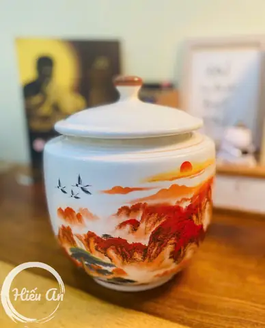 Hũ Tro Cốt Bóng Hạc Xe Mây Về Cõi Phật - Hiếu An