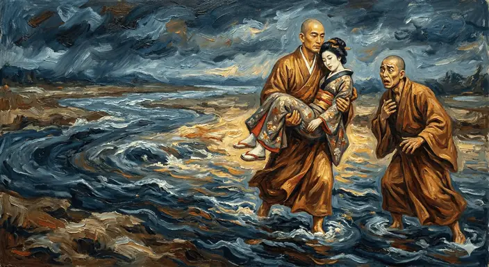 Câu Chuyện Về Vị Thầy Tu Bồng Cô Gái Qua Sông