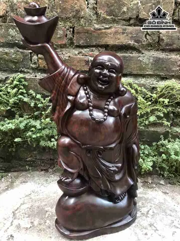 Tượng Phật Di Lặc Ngũ Phúc Ngồi Thể Hiện Sự Thông Dong, Tự Tại, An Nhàn Vui Vẻ Với Gương Mặt Luôn Tươi Cười, Vui Vẻ Hoan Hỉ