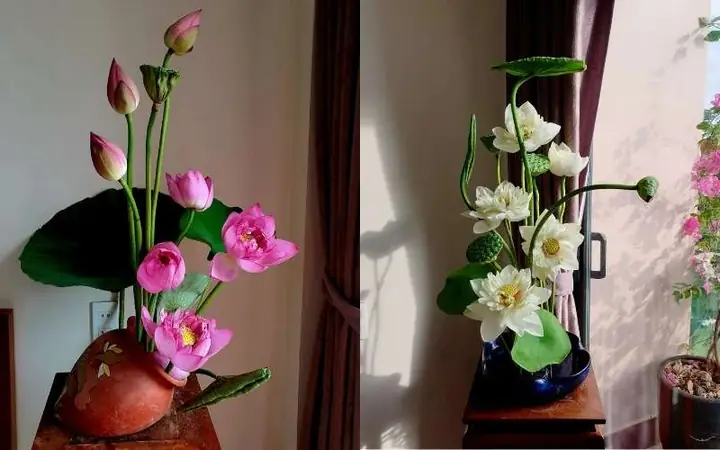 Cách Cắm Hoa Sen Theo Phong Cách Ikebana Nhật Bản