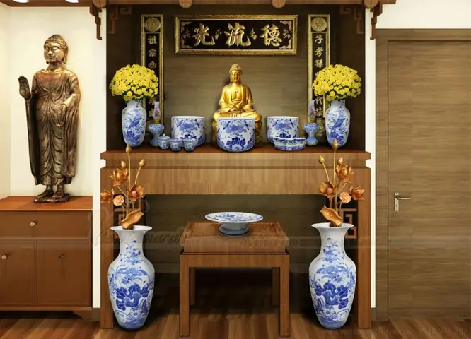 Câu Đối Bàn Thờ Phật Tại Gia Ý Nghĩa Nhất