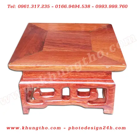 Đế Vuông Gỗ Hương, Đế Kê Bát Nhang, Tượng Phật | Đế Thờ