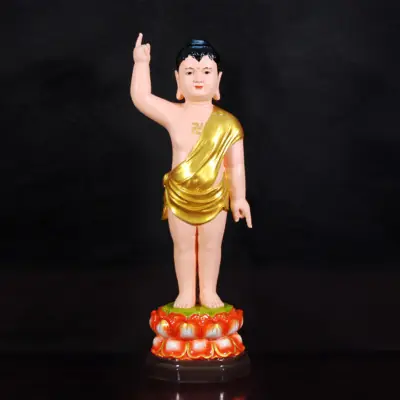 Tượng Phật Đản Sanh, Bằng Composite Sơn Vàng, Cao 60cm