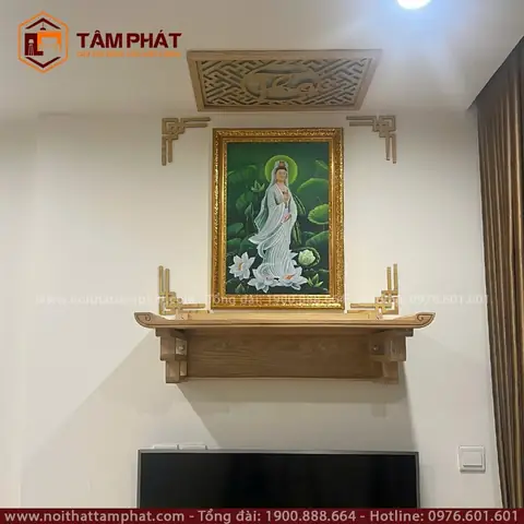Chiều Cao Bàn Thờ Phật Dạng Treo Tường