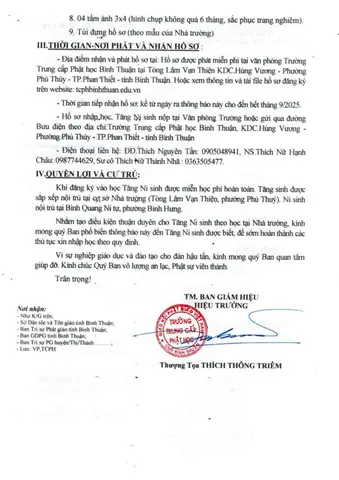 Bình Thuận: Trường Trung Cấp Phật Học Tỉnh Thông Báo Chiêu Sinh Lớp Trung Cấp Phật Học Khóa Xiv (2025-2029)