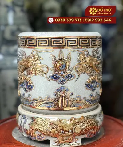 Tham Khảo Mẫu Bát Hương Thờ Cúng Gốm Sứ Bát Tràng Sang Trọng Và Đẳng Cấp