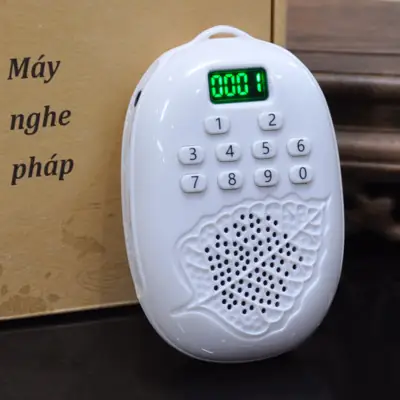 Máy Nghe Pháp Lá Bồ Đề Có Nút Chọn Bài Trắng