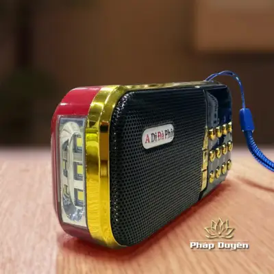 Alternative View Of Máy Nghe Pháp Mp3 Mầu Đỏ Viền Vàng (có Bộ Nhớ Trong, Đèn Pin)