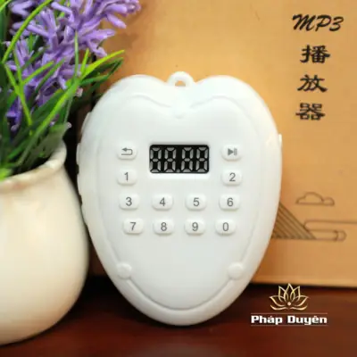 Alternative View Of Máy Nghe Pháp Hình Lá Bồ Đề Có Nút Chọn Bài Trắng, Màn Hình Led