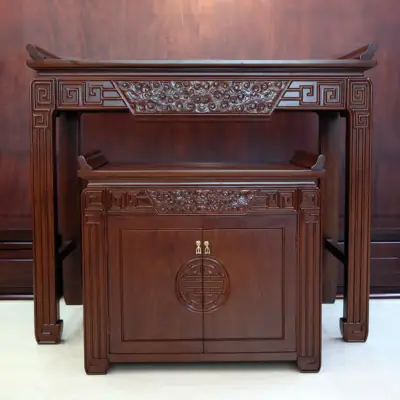 Bộ Ban Thờ Gia Tiên / Bàn Thờ Phật, Bằng Gỗ Gõ, Nhiều Kích Thước