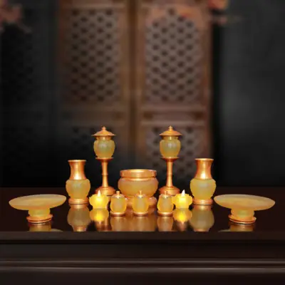 Bộ Đồ Thờ Lưu Ly Cao Cấp 06