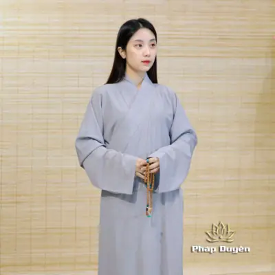 Alternative View Of Áo Tràng Phật Tử Màu Xám Nam Nữ, Đồ Tu, Đồ Đi Chùa