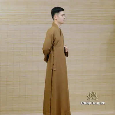 Alternative View Of Áo Tràng Trường Sam 7 Vạt (y Quý Thầy Đi Đường) - Màu Vàng Đất