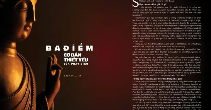 Ba Điểm Cơ Bản Thiết Yếu Của Phật Giáo | Giác Ngộ Online