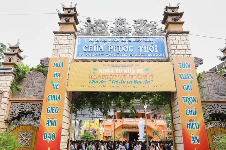 Lễ Khai Mạc Khoá Tu Mùa Hè Đạo Phật Và Tuổi Trẻ 2025 Do Ban Hướng Dẫn Phật Tử Tỉnh Tiền Giang (trước Đây) Tổ Chức