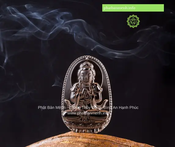 =>mặt Dây Phật Bản Mệnh Cao Cấp Màu Nâu Khói