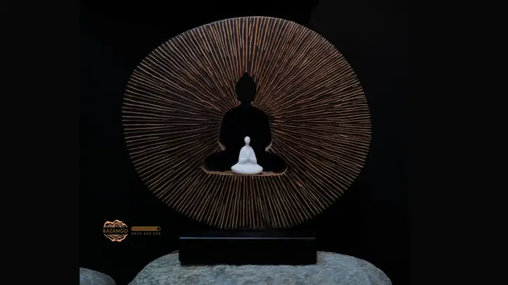 Tượng Phật Điêu Khắc - Phật Tại Tâm - Bazango