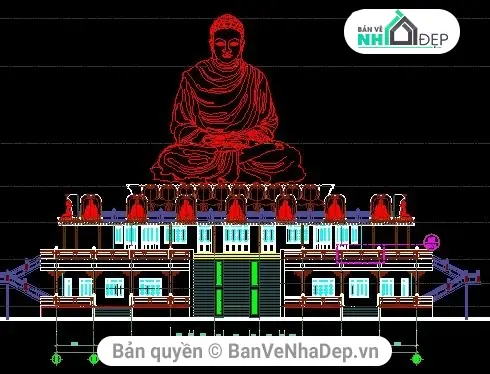 File Cad Tượng Phật: Bí Mật Đằng Sau Nghệ Thuật Số Hóa Kiến Trúc Tâm Linh