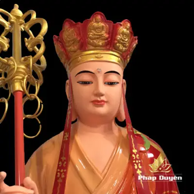 Alternative View Of Tượng Địa Tạng Bồ Tát Ngồi, Chất Liệu Composite Sơn Cao Cấp Mài Vẽ, Cao 90cm