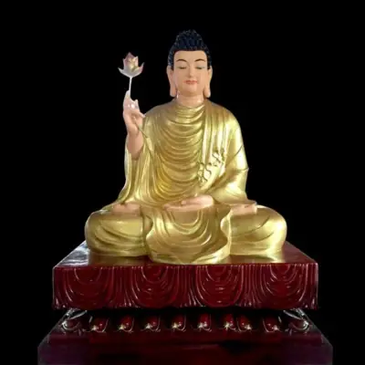 Tượng Đức Bổn Sư Thích Ca Mâu Ni Ngồi Đế Vuông Bằng Composit, Cao 2m55