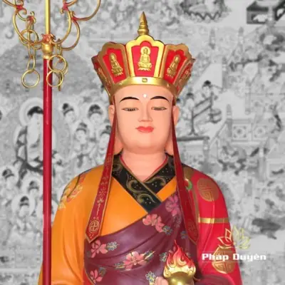 Alternative View Of Tượng Địa Tạng Vương Bồ Tát Đứng, Composit Sơn Cao Cấp, Cao 2.5m