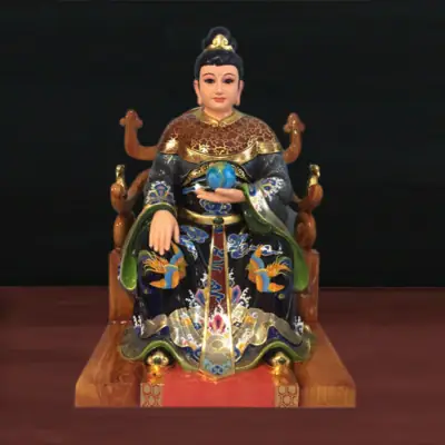 Tượng Mẫu Địa Ngồi Bằng Composite, Sơn Cao 100cm