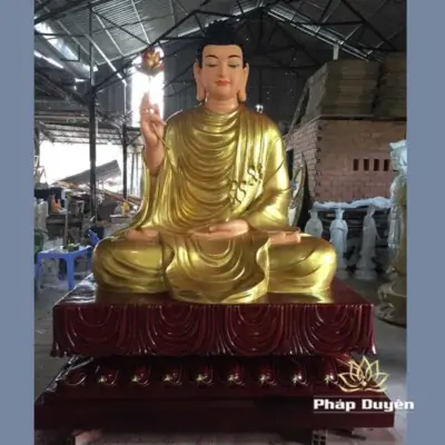 Alternative View Of Tượng Đức Bổn Sư Thích Ca Mâu Ni Ngồi Đế Vuông Bằng Composit, Cao 2m55