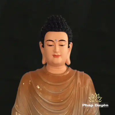 Alternative View Of Tượng Bổn Sư Thích Ca Ngồi Đài Sen Bằng Composite Sơn Bóng Cao Cấp, Cao 180cm