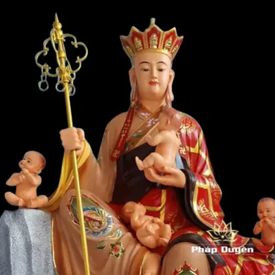 Alternative View Of Tượng Địa Tạng Bồ Tát Ngồi Chất Liệu Composite Sơn Cao Cấp, Cao 1.3m