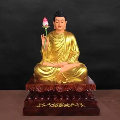 Tượng Bổn Sư Thích Ca Tay Cầm Bông Sen Bằng Composite, Cao 196cm