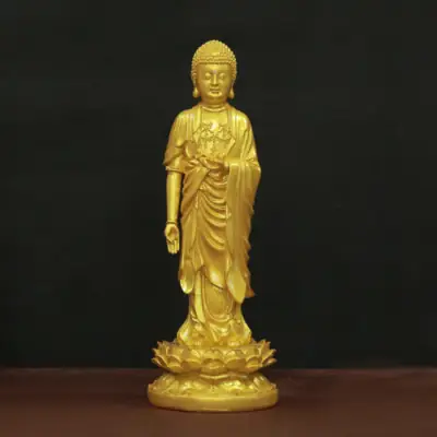 Tượng Phật A Di Đà Thân Vàng Tịnh Tông Bằng Composite, Cao 36cm