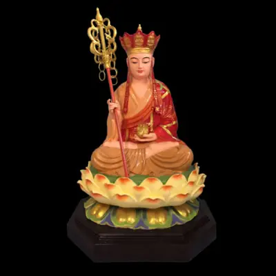 Tượng Địa Tạng Bồ Tát Ngồi, Chất Liệu Composite Sơn Cao Cấp Mài Vẽ, Cao 90cm