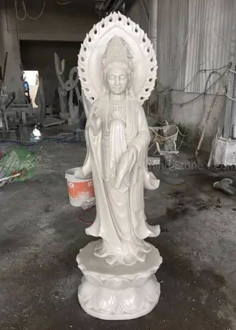 Mẫu Tượng Quan Âm Đứng Bằng Đá Giá Tốt