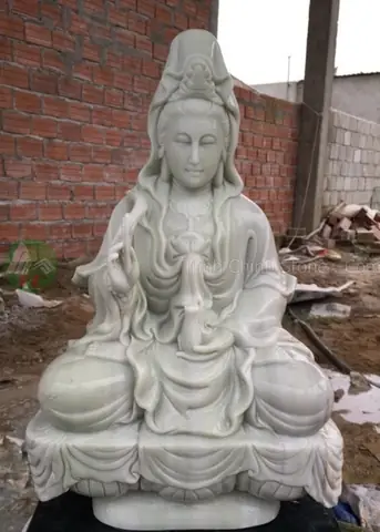 Tượng Phật Quan Âm Ngồi Bằng Đá Giá Tốt