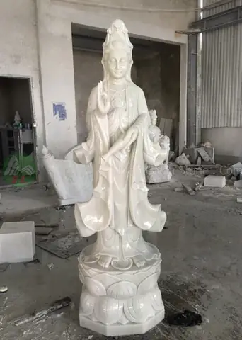 Mẫu Tượng Quan Âm Đứng Bằng Đá Giá Tốt