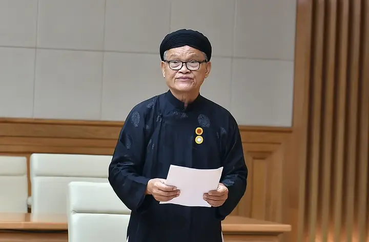 (chinhphu.vn) - Sáng 24/8, Tại Trụ Sở Chính Phủ, Trưởng Ban Kinh Tế Trung Ương, Phó Thủ Tướng Chính Phủ Trần Lưu Quang Đã Tiếp Đoàn Chức Sắc, Chức Việc Giáo Hội Tịnh Độ Cư Sĩ Phật Hội Việt Nam Nhân Dịp Đoàn Ra Thăm Thủ Đô Hà Nội.