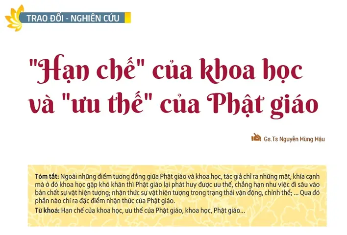 "hạn Chế" Của Khoa Học Và "ưu Thế" Của Phật Giáo