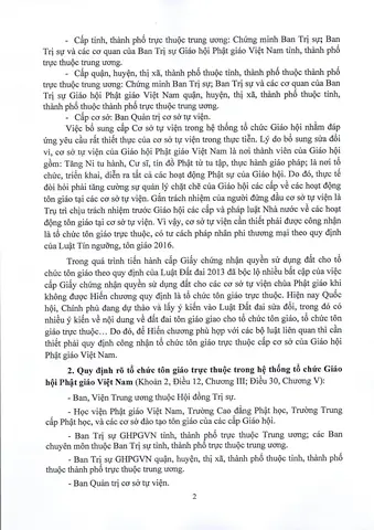 Nội Dung Triển Khai Hiến Chương Giáo Hội Phật Giáo Việt Nam Sửa Đổi Lần Thứ Vii, 2022