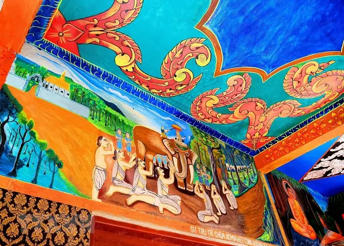 Chùa Chung Rút, Ấp Hòa Đông A, Xã Hòa Hiệp, Huyện Tân Biên Là Một Ngôi Chùa Đẹp Và Có Bề Dày Văn Hóa Truyền Thống Nhất Trong Số Các Ngôi Chùa Khmer Trong Tỉnh Tây Ninh.