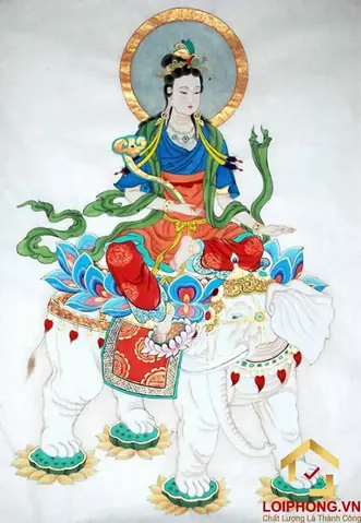 Hình Ảnh Phật Phổ Hiền Bồ Tát Treo Tại Nhà Đẹp Nhất