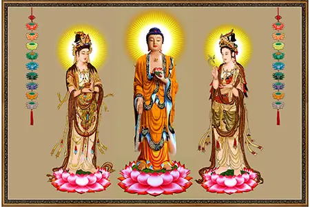 Bộ Tranh Tây Phương Tam Thánh Gồm Những Ai?