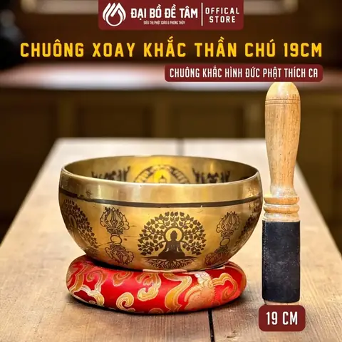 Chuông Xoay Tây Tạng Khắc Phật Thích Ca (19cm - Nepal) | Đại Bồ ...