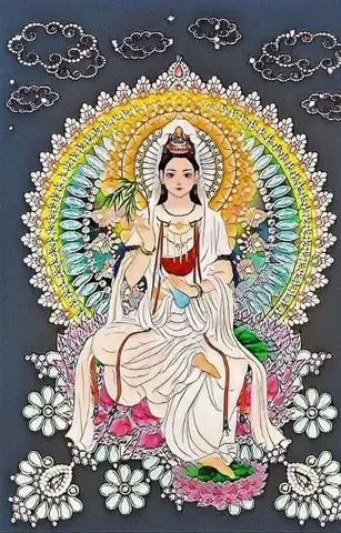 Album Ảnh Nền Phật Quan Thế Âm Bồ Tát Cầm Bình Cam Lộ Cho Iphone