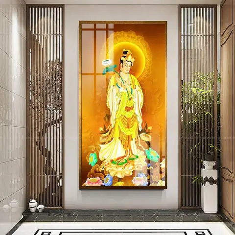 + Tranh Canvas Tranh Phật Phổ Hiền Bồ Tát Đẹp