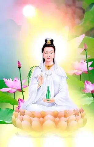 Album Ảnh Nền Phật Quan Thế Âm Bồ Tát Cầm Bình Cam Lộ Cho Iphone