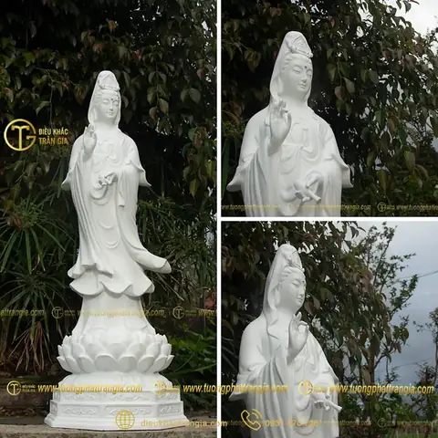 Mời Quý Phật Tử Hoan Hỷ Chiêm Ngưỡng Những Hình Ảnh Tượng Phật Quan Thế Âm Bồ Tát Đẹp Nhất Do Cơ Sở Điêu Khắc Trần Gia Tôn Tạo: