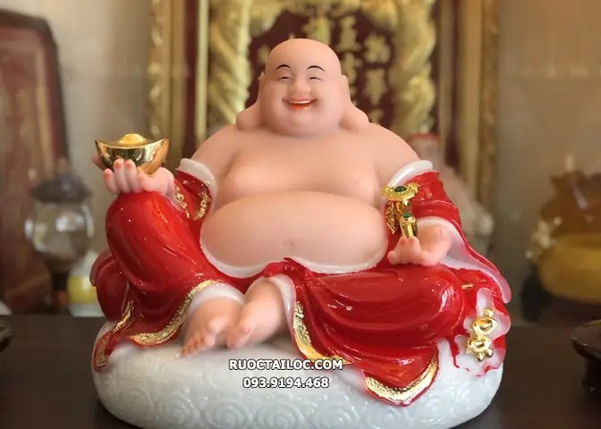 Hình Ảnh Đức Phật Di Lặc Trong Tư Thế Ngồi Nằm Thoải Mái