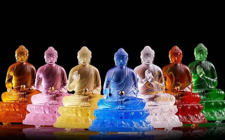 Tìm Hiểu Tượng 7 Vị Phật Dược Sư Bằng Đá