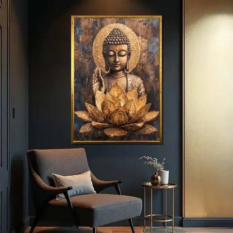 Hình Vẽ Hoa Sen Phật Giáo Hs01 | Fts Decor